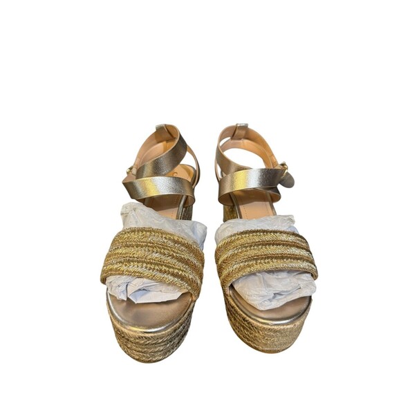 New Authentic Coach Isabela Leather Wedge Sandals Size 9 - Picture 9 of 16